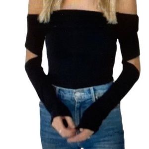 Elegant Black Off-Shoulder Top